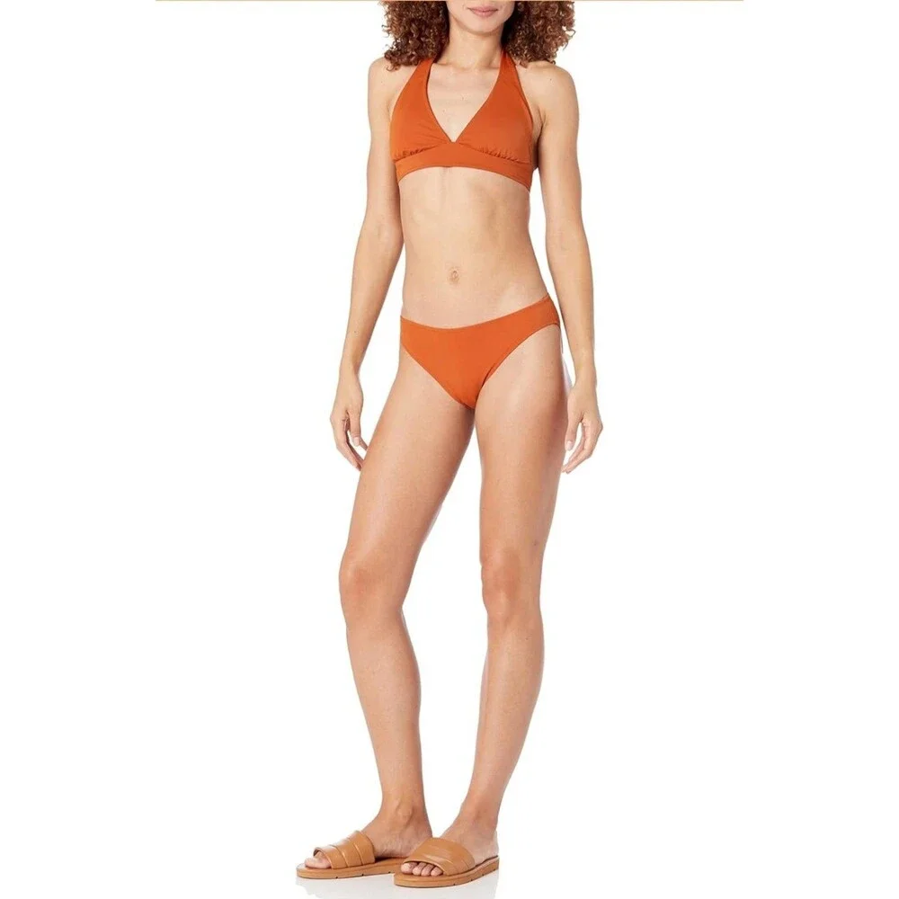 Essentials Women’s Bikini Top Terracotta Orange Size‎ M Medium NEW
